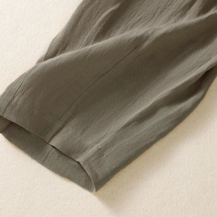 Pantalones de verano con botones y cremallera hasta el tobillo para mujer con bolsillos y Buddha Stones - image 26