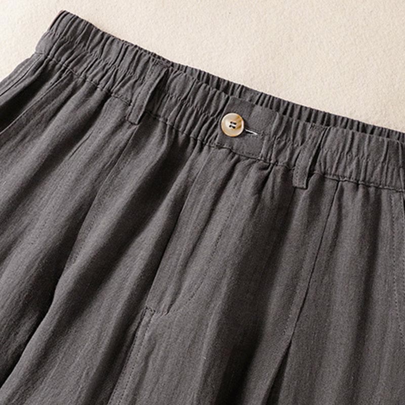 Pantalones de verano con botones y cremallera hasta el tobillo para mujer con bolsillos y Buddha Stones - image 29