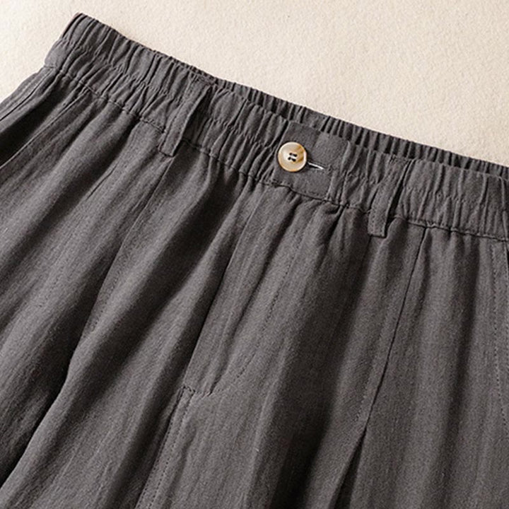 Pantalones de verano con botones y cremallera hasta el tobillo para mujer con bolsillos y Buddha Stones - image 29