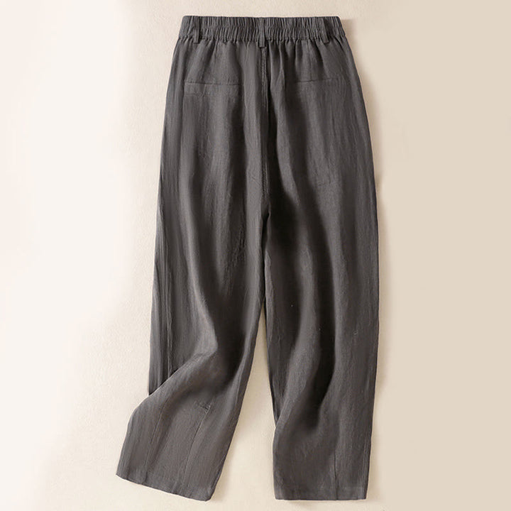 Pantalones de verano con botones y cremallera hasta el tobillo para mujer con bolsillos y Buddha Stones - image 31