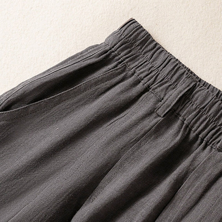 Pantalones de verano con botones y cremallera hasta el tobillo para mujer con bolsillos y Buddha Stones - image 28