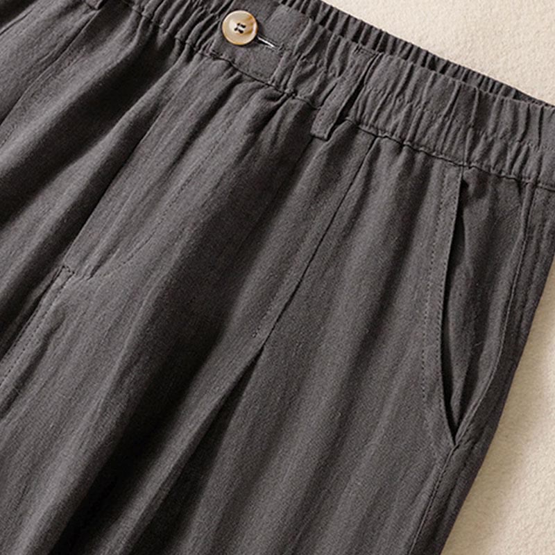 Pantalones de verano con botones y cremallera hasta el tobillo para mujer con bolsillos y Buddha Stones - image 30