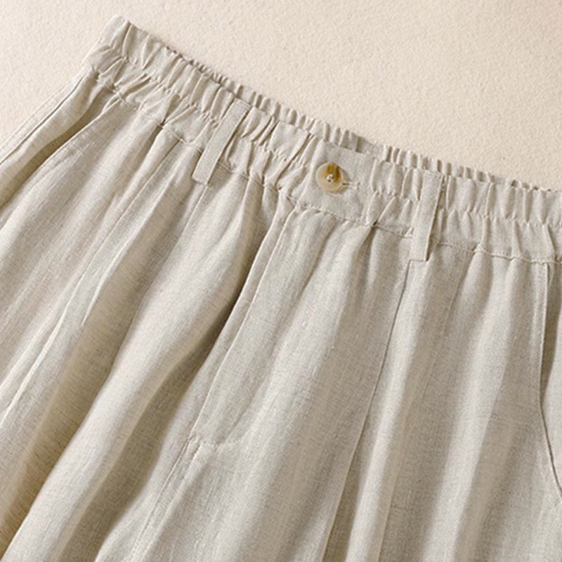 Pantalones de verano con botones y cremallera hasta el tobillo para mujer con bolsillos y Buddha Stones - image 35