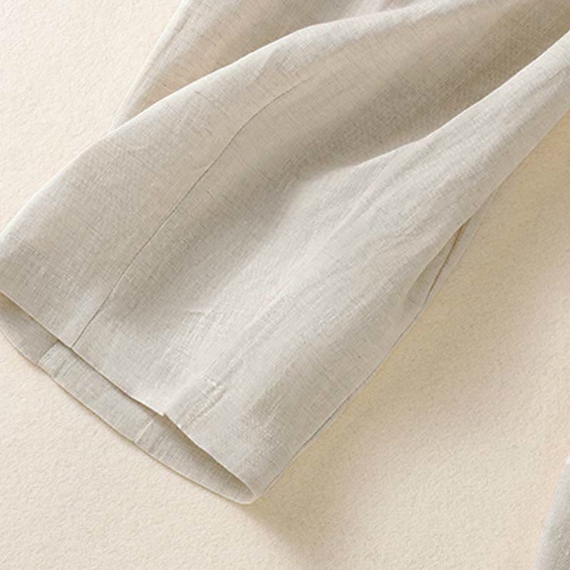 Pantalones de verano con botones y cremallera hasta el tobillo para mujer con bolsillos y Buddha Stones - image 38