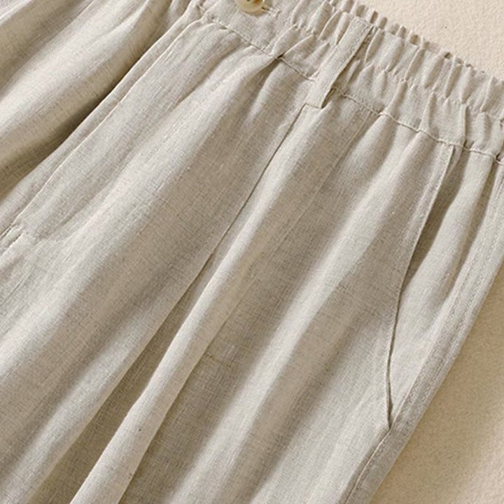 Pantalones de verano con botones y cremallera hasta el tobillo para mujer con bolsillos y Buddha Stones - image 37