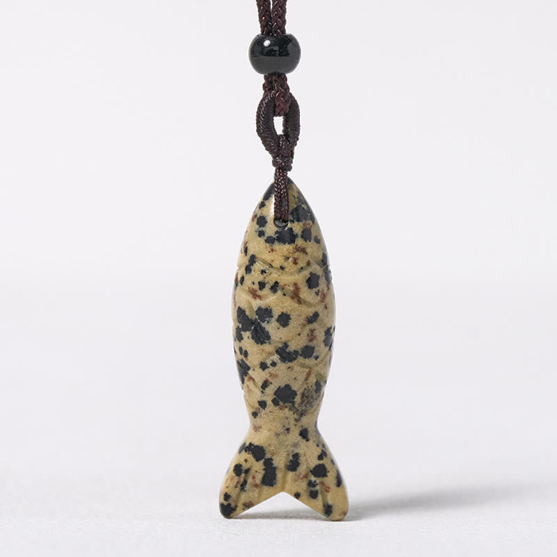 Collar con colgante de Buddha Stones tallada con pez koi, cristal rosa, ágata india, amatista, calidez y prosperidad. - image 34