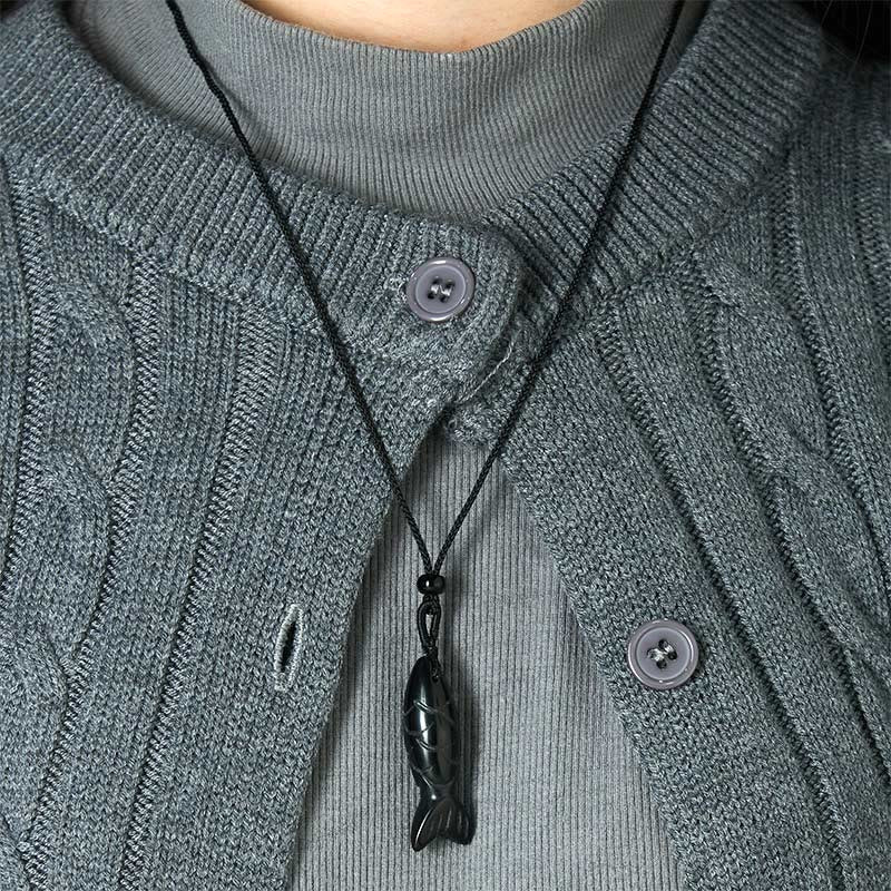 Collar con colgante de Buddha Stones tallada con pez koi, cristal rosa, ágata india, amatista, calidez y prosperidad. - image 66