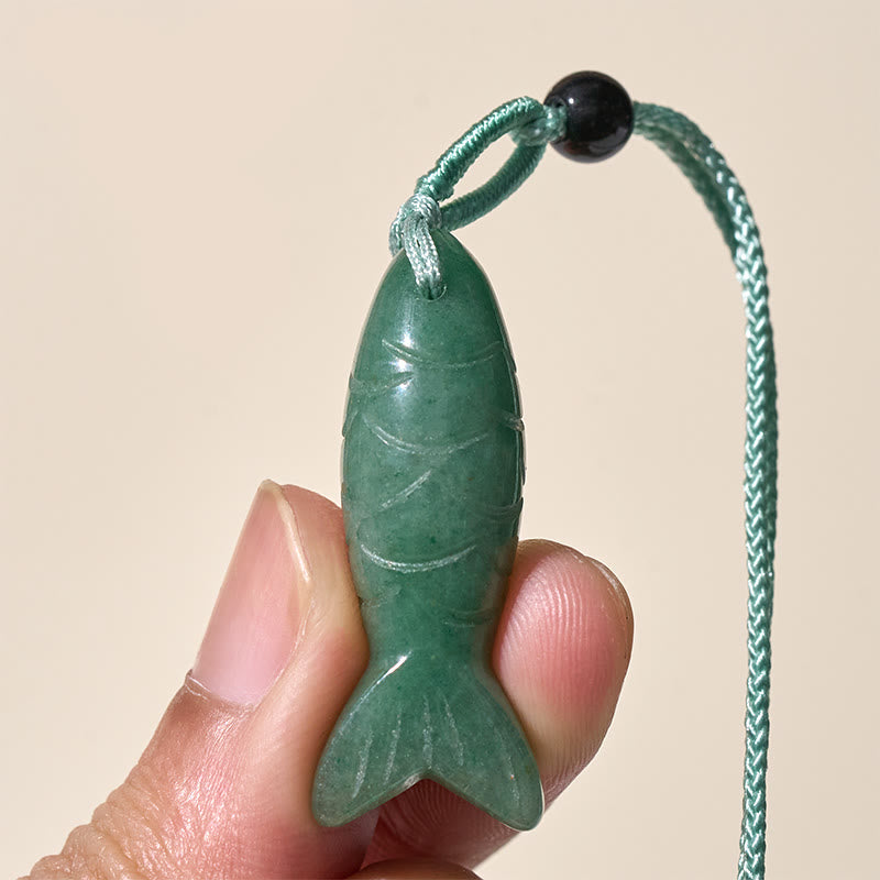 Collar con colgante de Buddha Stones tallada con pez koi, cristal rosa, ágata india, amatista, calidez y prosperidad. - image 45