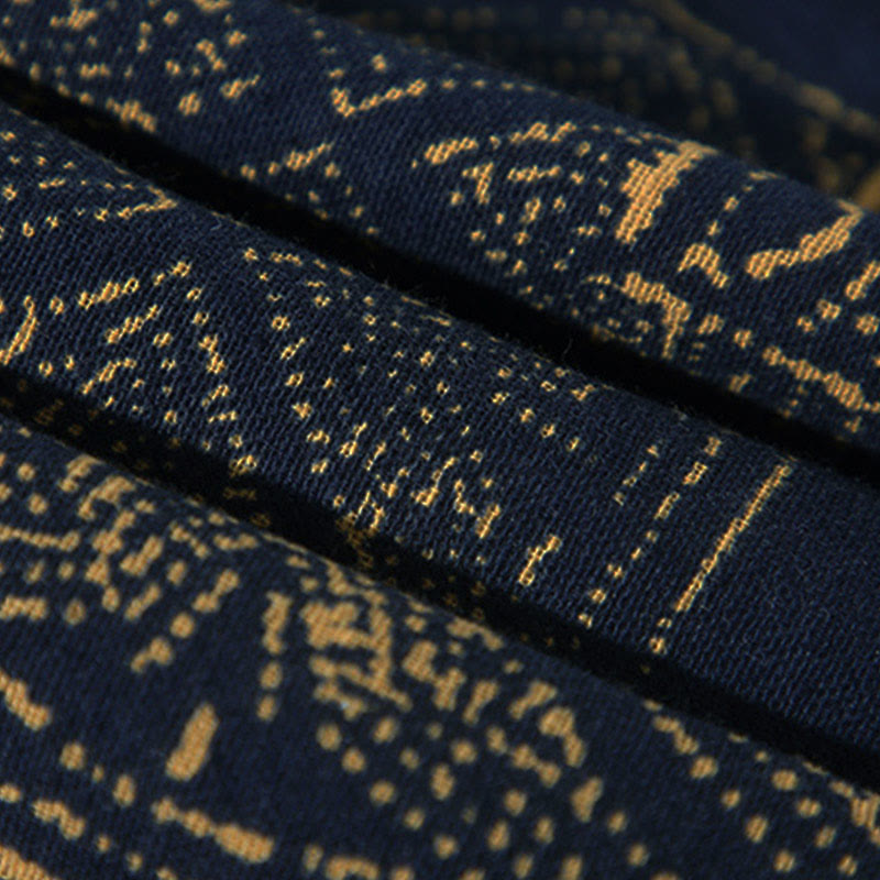 Chaqueta tipo kimono de algodón para hombre, con diseño geométrico de Buddha Stones , rayas y mariposas, de media manga y frente abierto. - image 8