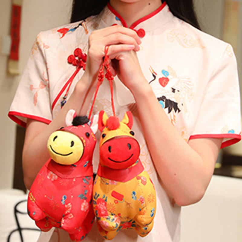 Buddha Stones, Año del Caballo, hilo rojo, decoración colgante con nudo chino - image 16