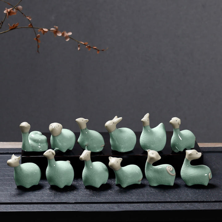 Buddha Stones con diseño del zodíaco chino, cerámica, té, mascota, decoración del hogar - image 1