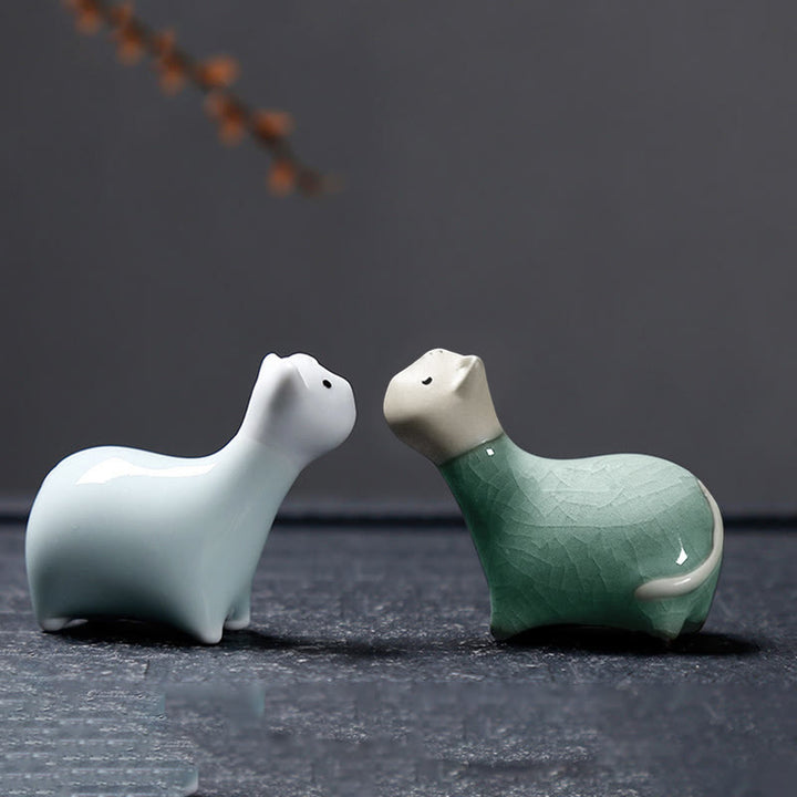 Buddha Stones con diseño del zodíaco chino, cerámica, té, mascota, decoración del hogar - image 36