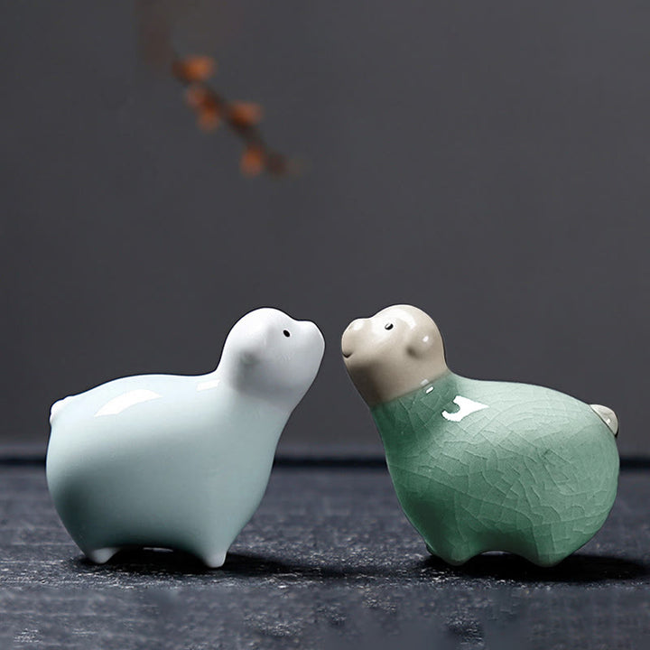 Buddha Stones con diseño del zodíaco chino, cerámica, té, mascota, decoración del hogar - image 44