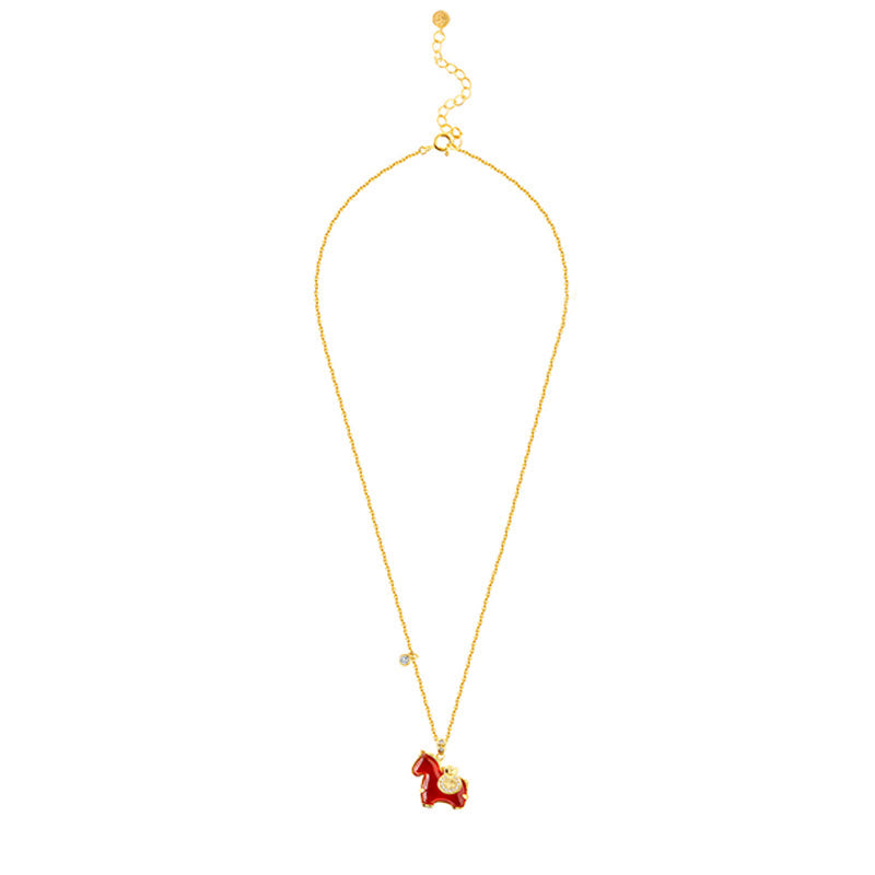 Collar con colgante de confianza con Buddha Stones, ágata roja y carácter Fu del Año del Caballo - image 8