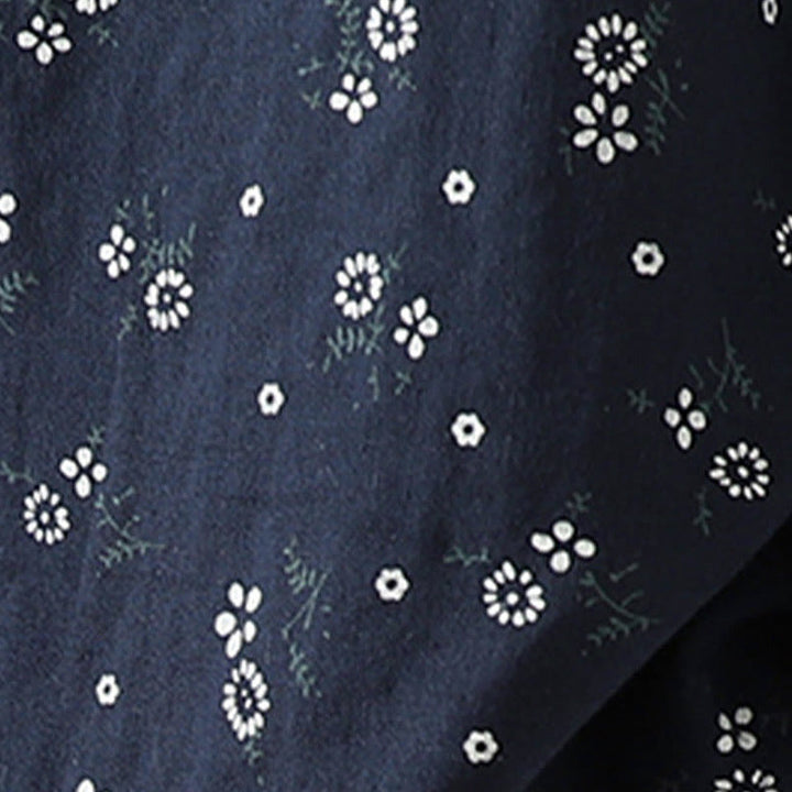 Camisa de algodón de manga larga para mujer con estampado floral pequeño de Buddha Stones otoñales. - image 10