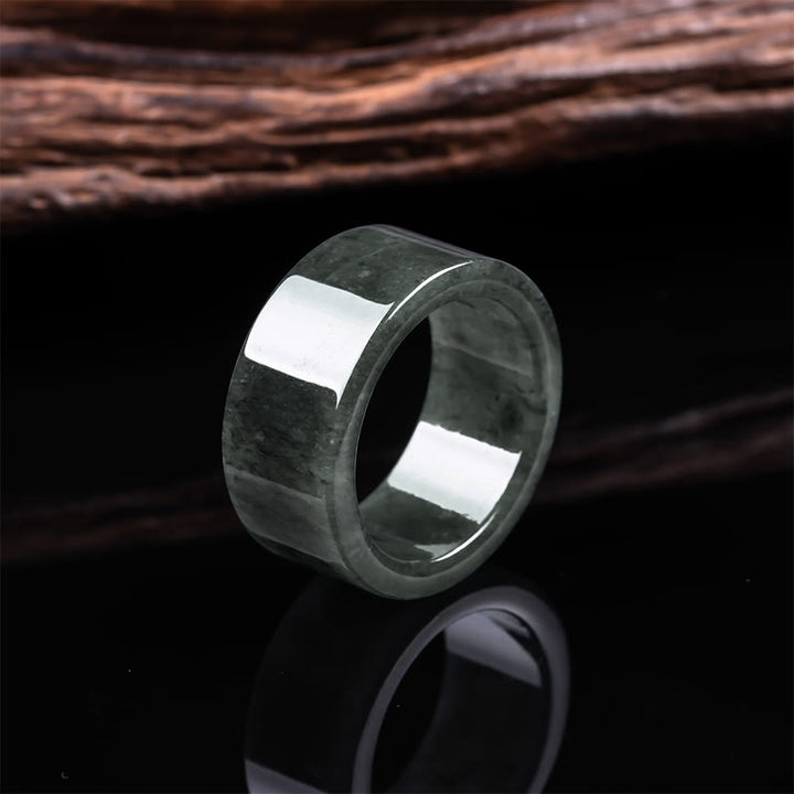 Buddha Stones Anillo de jade para la prosperidad y la abundancia - image 1