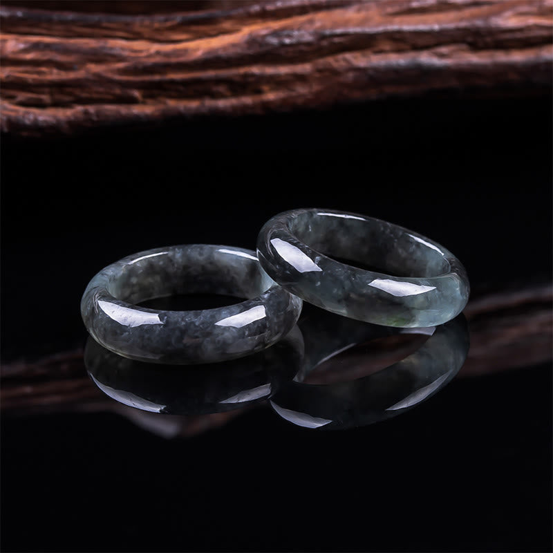 Buddha Stones Anillo de jade para la prosperidad, la suerte y la abundancia - image 0