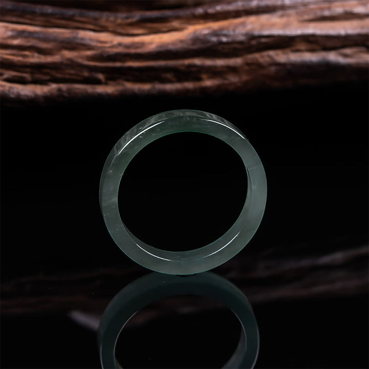 Buddha Stones Anillo de Jade Abundancia y Prosperidad en varios tamaños disponibles - image 2