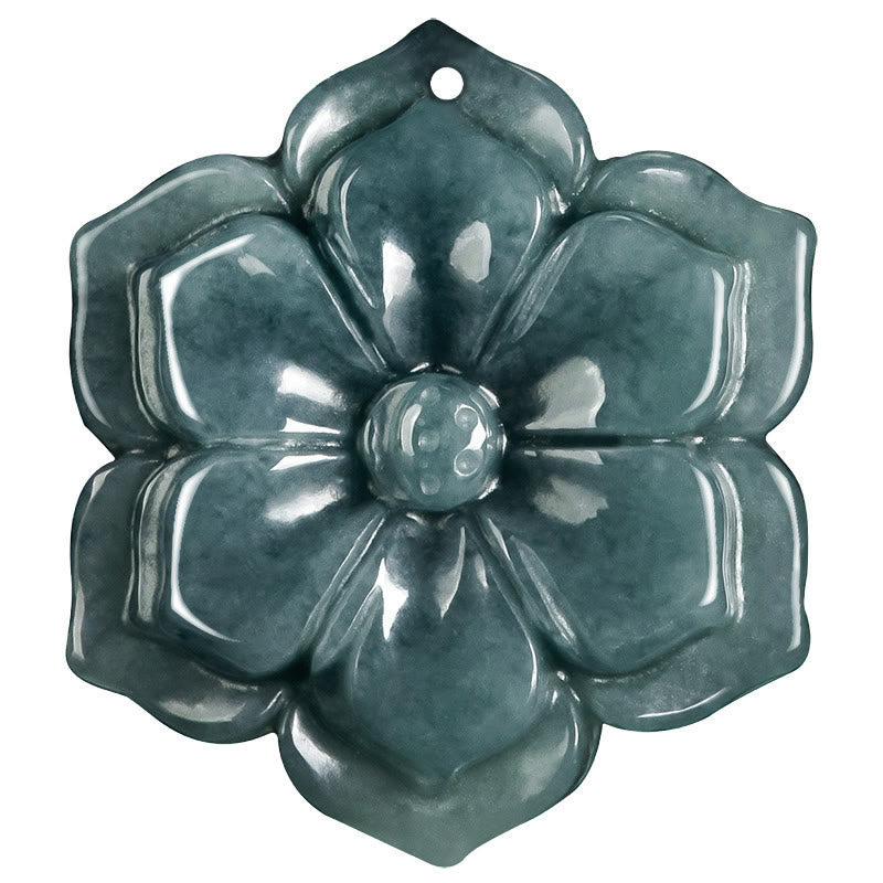 Buddha Stones Colgantes de jade con flor de durazno para la prosperidad - image 6