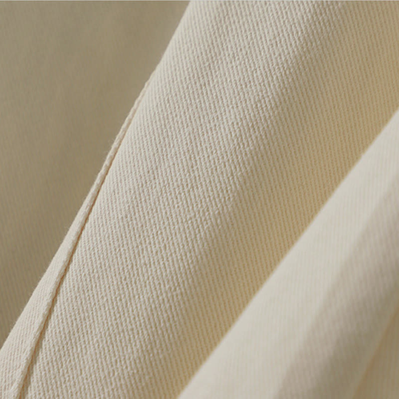 Buddha Stones Pantalones harén de algodón para mujer, hasta el tobillo, con diseño de botones y cremallera, con bolsillos y líneas sencillas de otoño - image 5