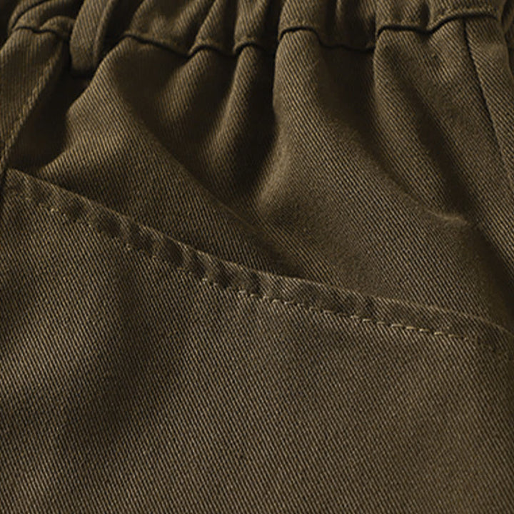 Buddha Stones Pantalones harén de algodón para mujer, hasta el tobillo, con diseño de botones y cremallera, con bolsillos y líneas sencillas de otoño - image 9