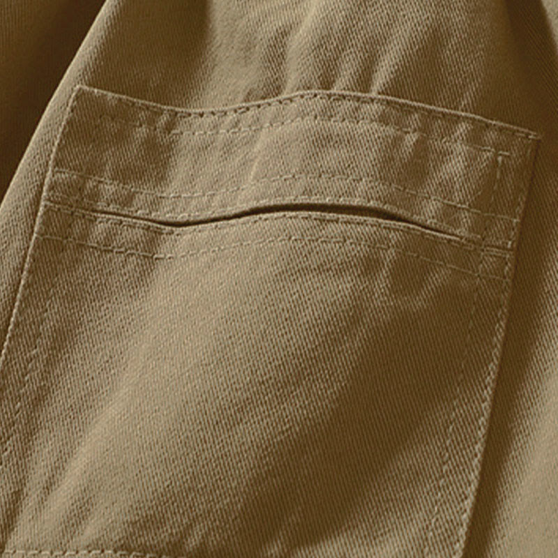 Buddha Stones Pantalones harén de algodón para mujer, hasta el tobillo, con diseño de botones y cremallera, con bolsillos y líneas sencillas de otoño - image 14