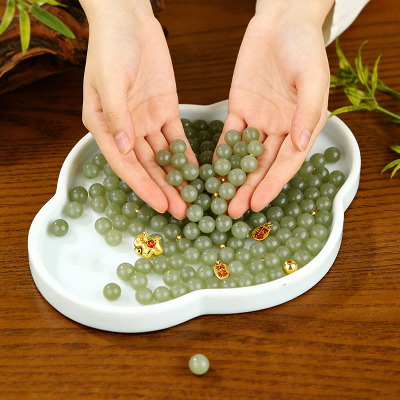 Buddha Stones Pulsera de la abundancia de jade hetiano del Año del Caballo - image 11