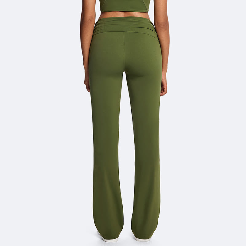 Buddha Stones Top corto liso con cuello halter, espalda descubierta, sin mangas, pantalones de pierna recta para deportes, fitness y yoga. - image 17