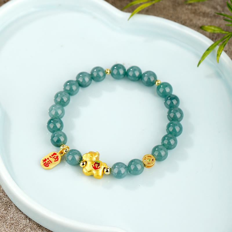 Buddha Stones Pulsera de Jade para la Prosperidad y la Abundancia del Año del Caballo - image 1