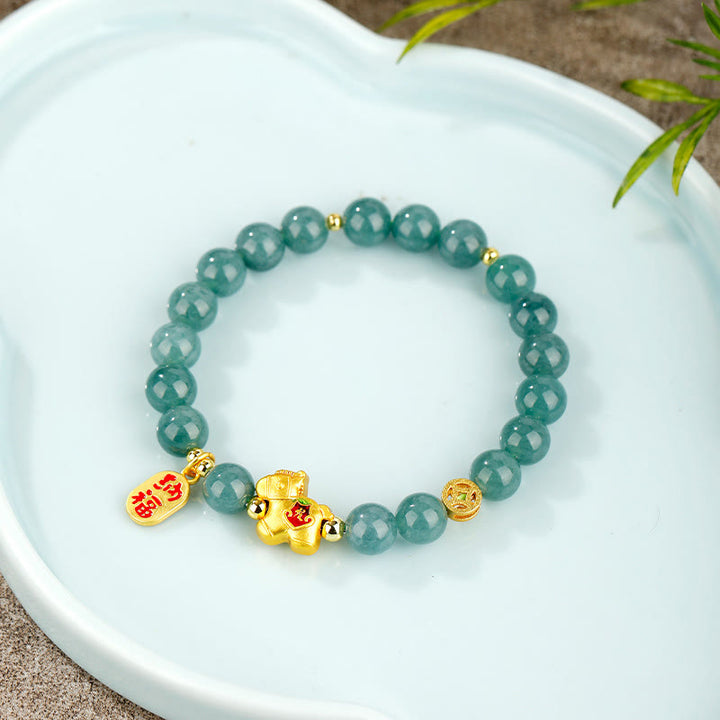 Buddha Stones Pulsera de Jade para la Prosperidad y la Abundancia del Año del Caballo - image 1