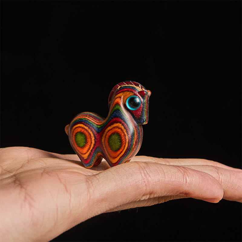 Buddha Stones talladas del Año del Caballo Tang, Eucalipto Arcoíris, Decoración Creativa para Escritorio - image 4