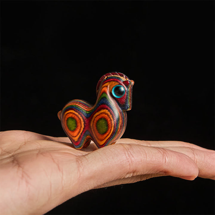 Buddha Stones talladas del Año del Caballo Tang, Eucalipto Arcoíris, Decoración Creativa para Escritorio - image 4