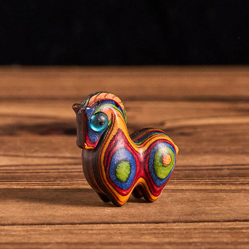 Buddha Stones talladas del Año del Caballo Tang, Eucalipto Arcoíris, Decoración Creativa para Escritorio - Caballo Tang - 37*37*10 mm - image 0