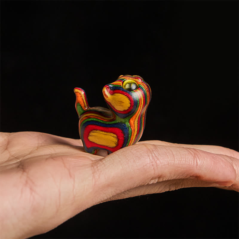 Buddha Stones talladas con un lindo gatito y eucalipto arcoíris para reducir el estrés. - image 11