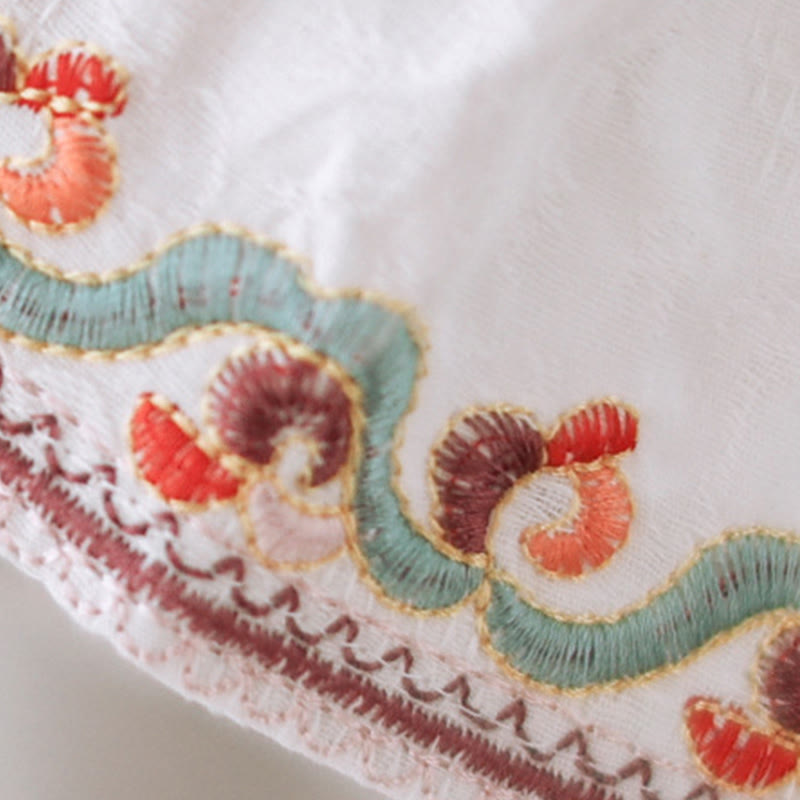 Camisa de algodón para mujer con diseño de Buddha Stones Jacquard, botones de rana, cuello alto, bordado, manga tres cuartos - image 23