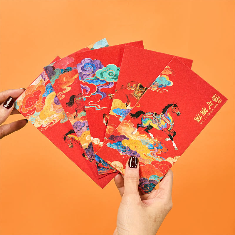 Buddha Stones para el Año del Caballo 2026, bendiciones de Año Nuevo, 6 sobres rojos chinos - image 4