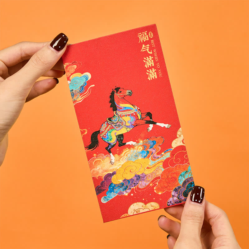 Buddha Stones para el Año del Caballo 2026, bendiciones de Año Nuevo, 6 sobres rojos chinos - image 2