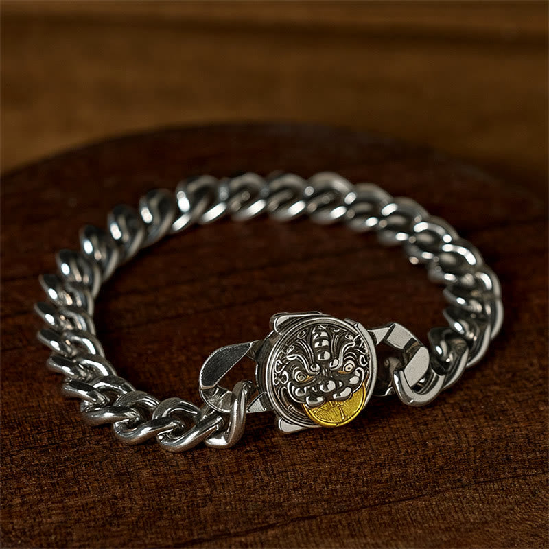 Pulsera de cobre con Buddha Stones y Pixiu para la riqueza y la suerte - image 1