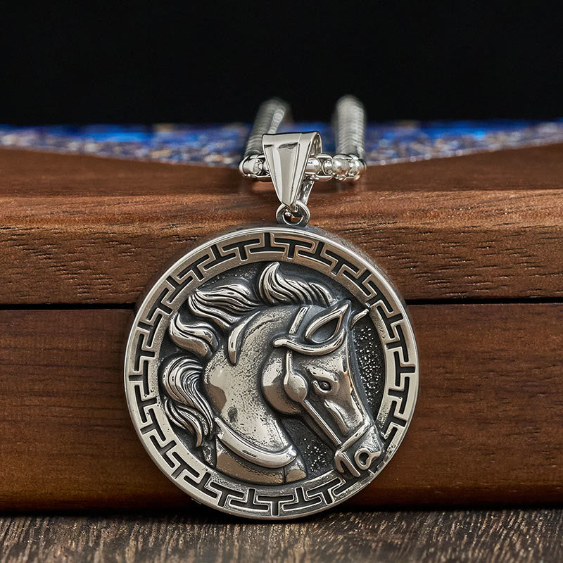 Colgante de equilibrio de acero y titanio con Buddha Stones del Año del Caballo - image 2