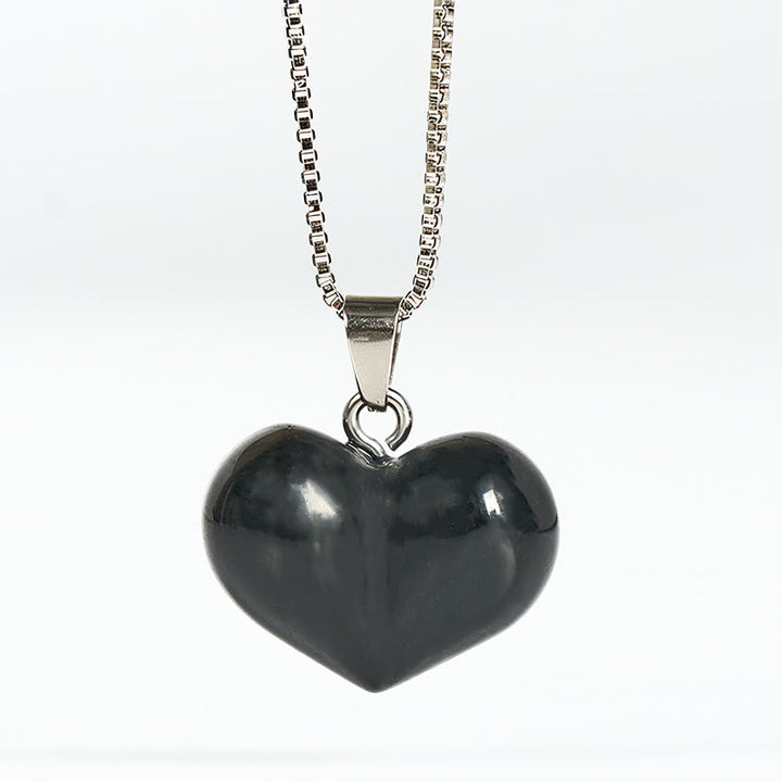 Colgante de equilibrio con Buddha Stones, diseño de corazón, amatista, topacio, cristal rosa, ópalo, ojo de tigre, cristal blanco, jaspe rojo, amazonita, aventurina verde, obsidiana negra, citrino. - Obsidiana negra - image 40