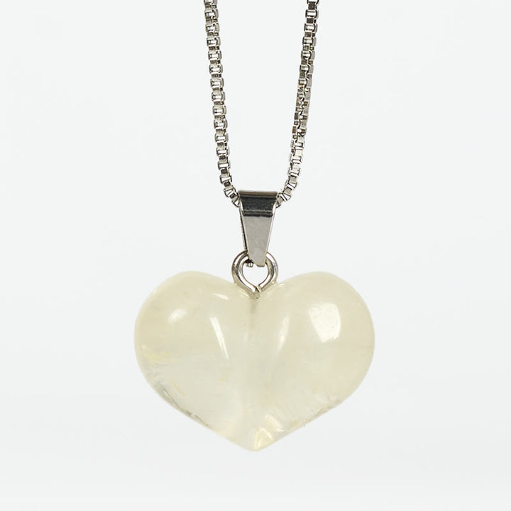 Colgante de equilibrio con Buddha Stones, diseño de corazón, amatista, topacio, cristal rosa, ópalo, ojo de tigre, cristal blanco, jaspe rojo, amazonita, aventurina verde, obsidiana negra, citrino. - Citrino - image 44