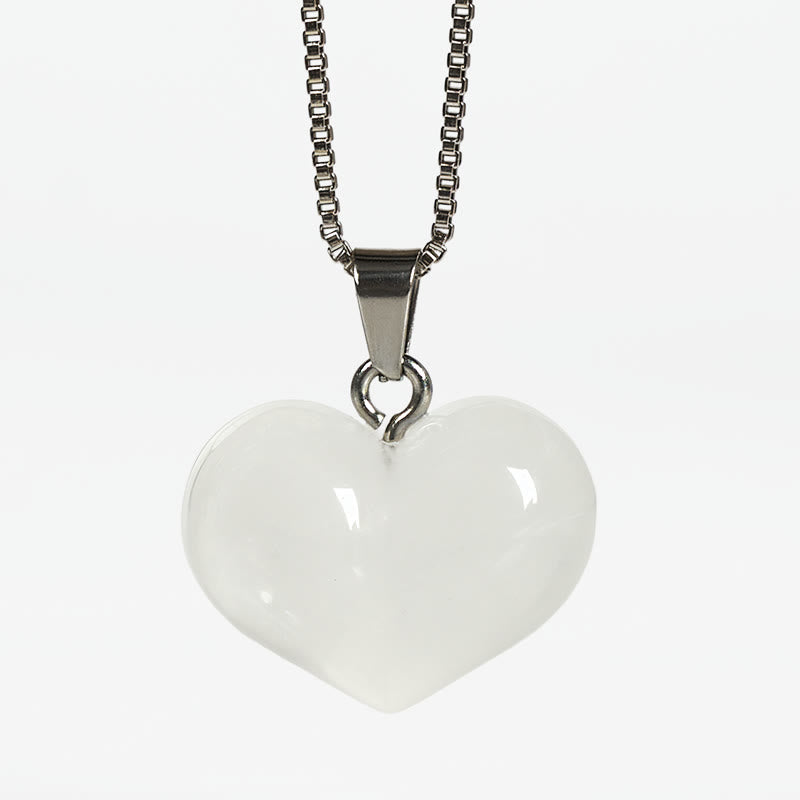 Colgante de equilibrio con Buddha Stones, diseño de corazón, amatista, topacio, cristal rosa, ópalo, ojo de tigre, cristal blanco, jaspe rojo, amazonita, aventurina verde, obsidiana negra, citrino. - Cristal blanco - image 24