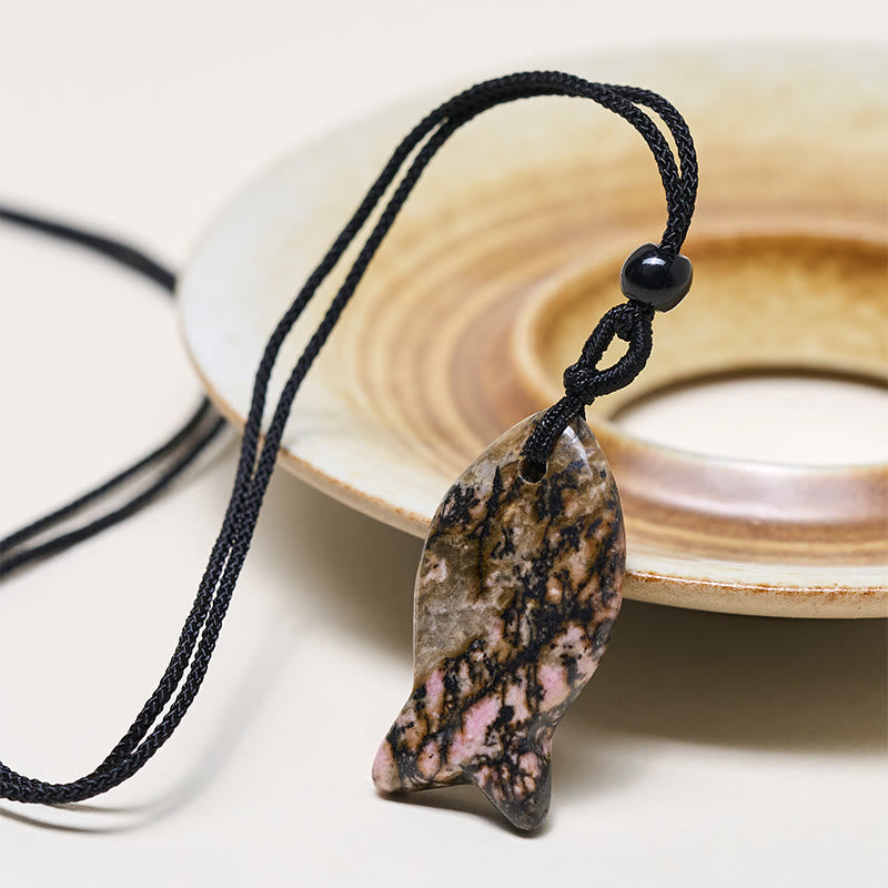 Colgante de collar con Buddha Stones , pez koi, cristal rosa, ágata india, amatista, topacio, jaspe rojo y calidez. - image 28