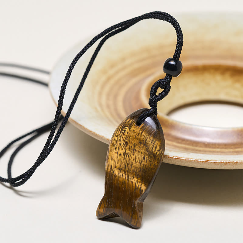 Colgante de collar con Buddha Stones , pez koi, cristal rosa, ágata india, amatista, topacio, jaspe rojo y calidez. - image 32