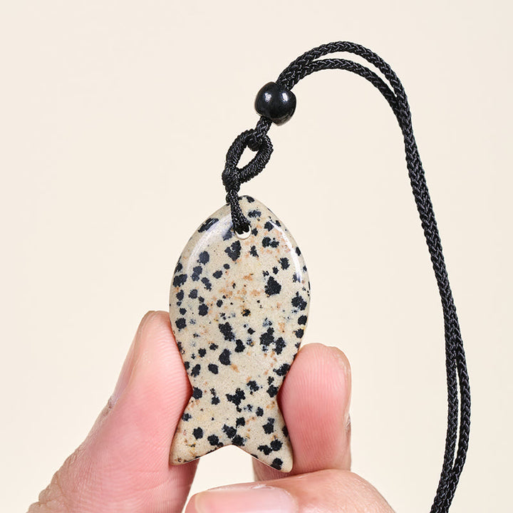 Colgante de collar con Buddha Stones , pez koi, cristal rosa, ágata india, amatista, topacio, jaspe rojo y calidez. - image 35