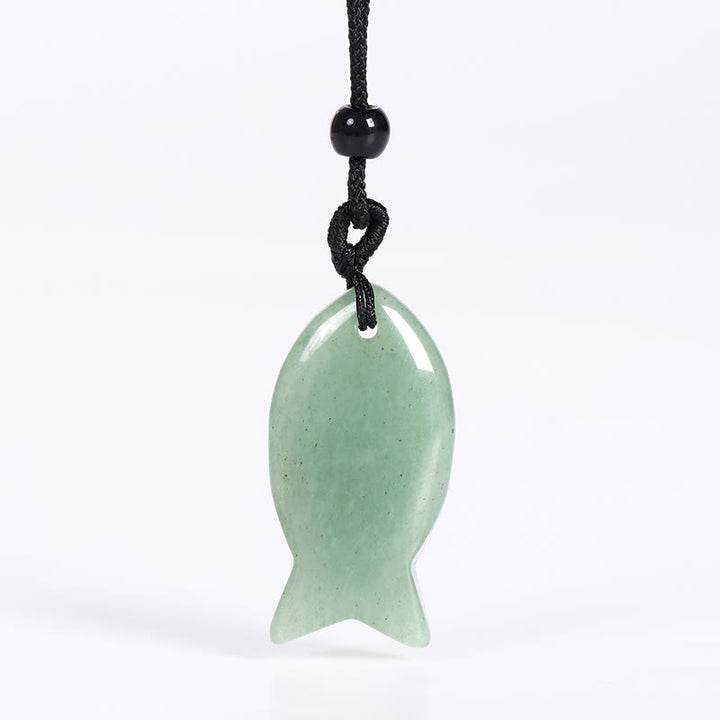 Colgante de collar con Buddha Stones , pez koi, cristal rosa, ágata india, amatista, topacio, jaspe rojo y calidez. - Aventurina verde - image 43