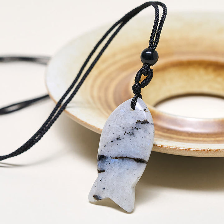 Colgante de collar con Buddha Stones , pez koi, cristal rosa, ágata india, amatista, topacio, jaspe rojo y calidez. - image 24