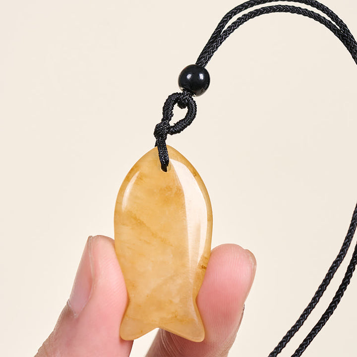 Colgante de collar con Buddha Stones , pez koi, cristal rosa, ágata india, amatista, topacio, jaspe rojo y calidez. - image 15