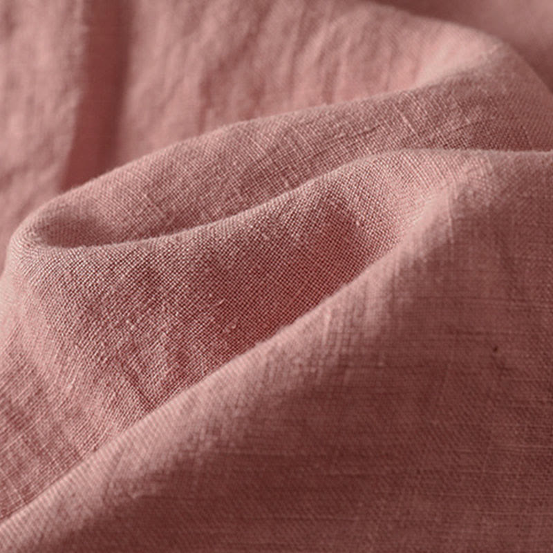 Buddha Stones Camisa de algodón con botones y manga larga para mujer, diseño liso y patchwork, para el viaje de otoño - image 6