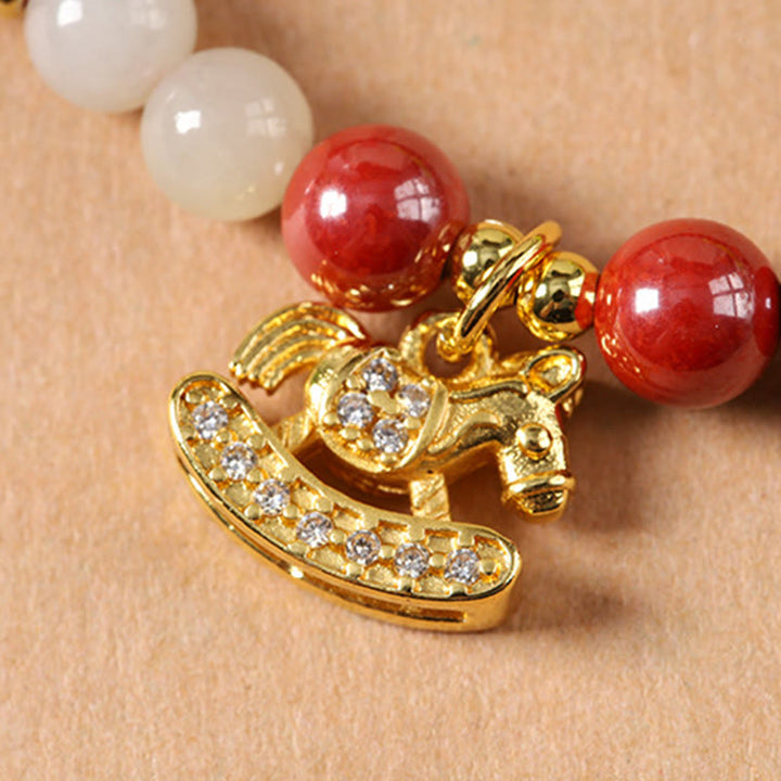 Buddha Stones Pulsera de concentración de jade hetiano de cobre cinabrio del Año del Caballo - image 17